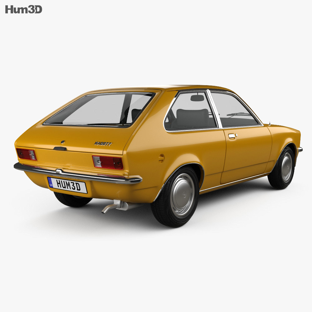Opel Kadett City 1975 Modelo 3D vista trasera