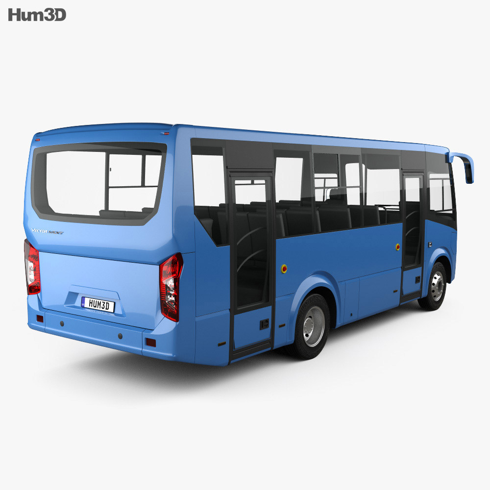PAZ Vector Next bus 2017 3d model back view