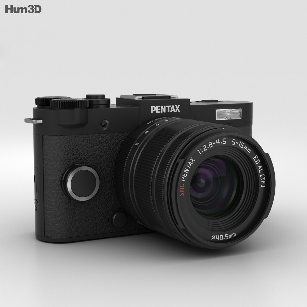 Pentax Q-S1 Charcoal Black 3D 모델 