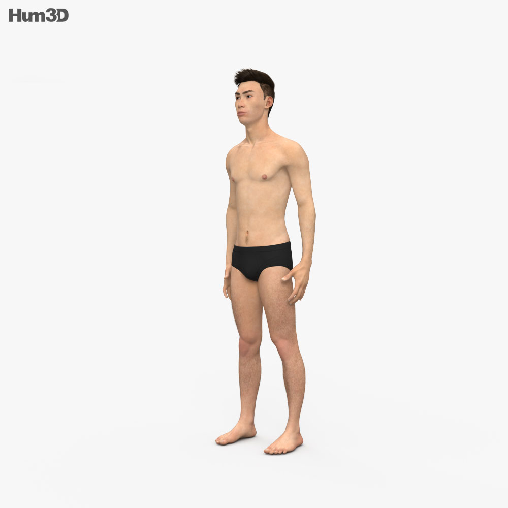 アジア人男性 3Dモデル