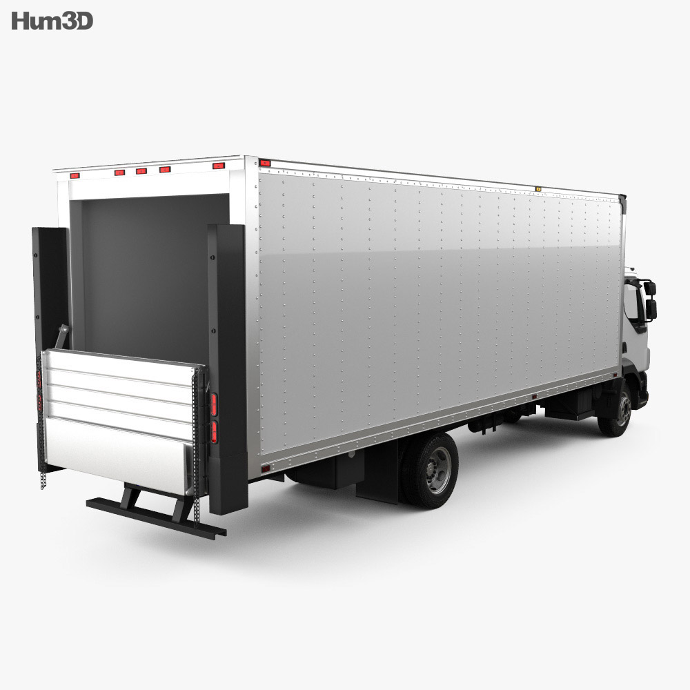 Peterbilt 220 冰箱卡车 2010 3D模型 后视图