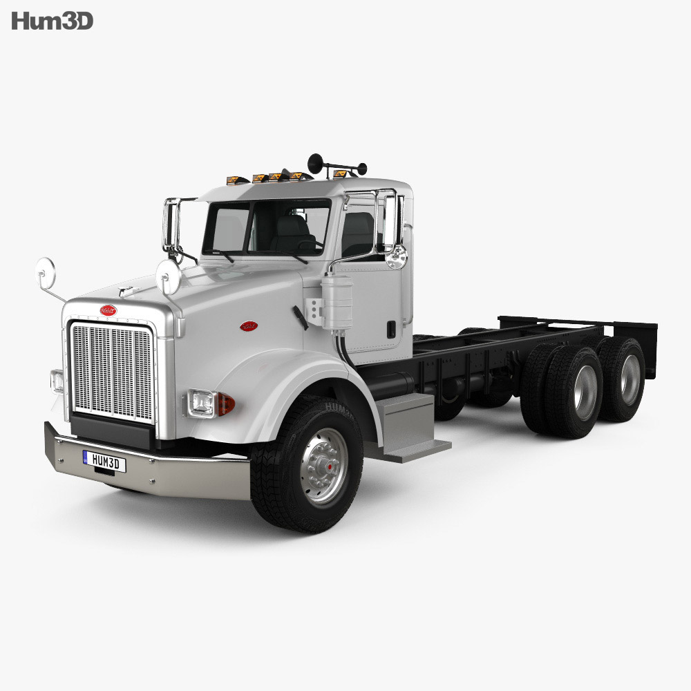 Peterbilt 357 Day Cab Chassis Truck 2008 3d model