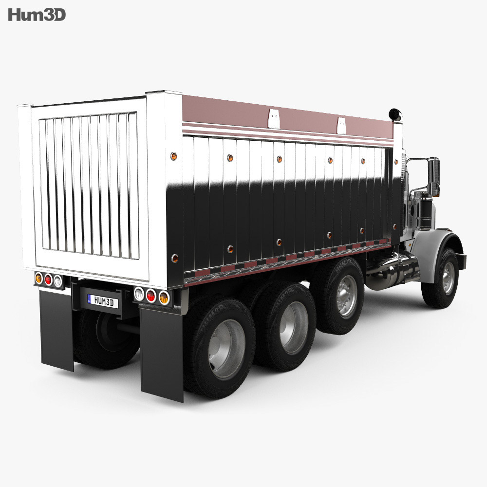 Peterbilt 367 Dump Truck 2015 3d model back view