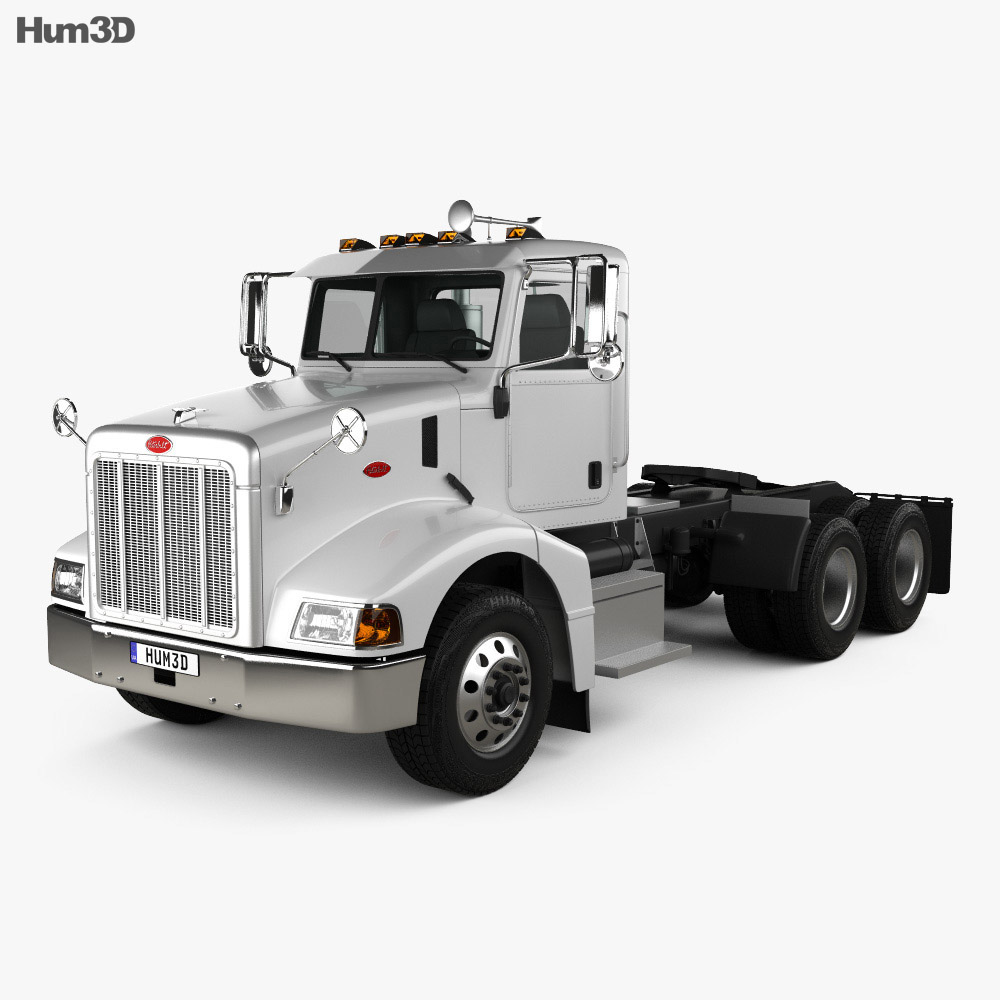 Peterbilt 385 Day Cab Tractor Truck 2004 3d model