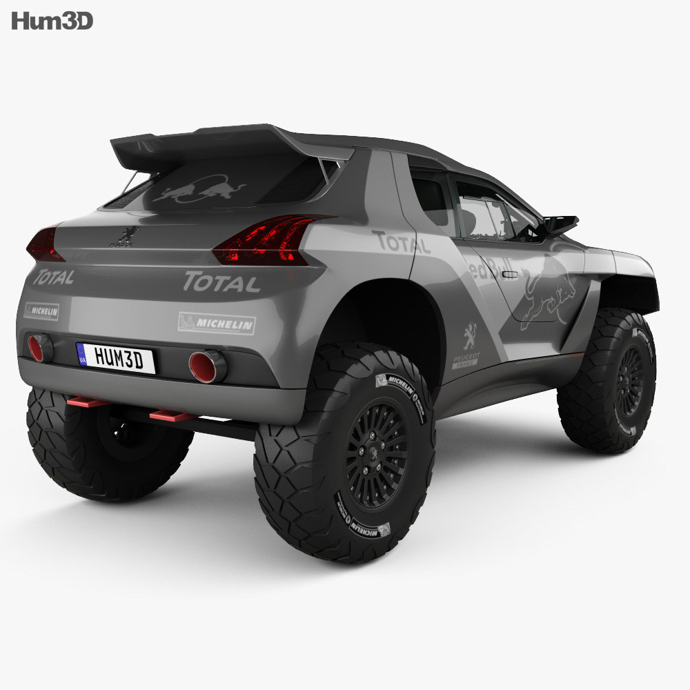 Peugeot 2008 DKR with HQ interior 2014 3d model back view
