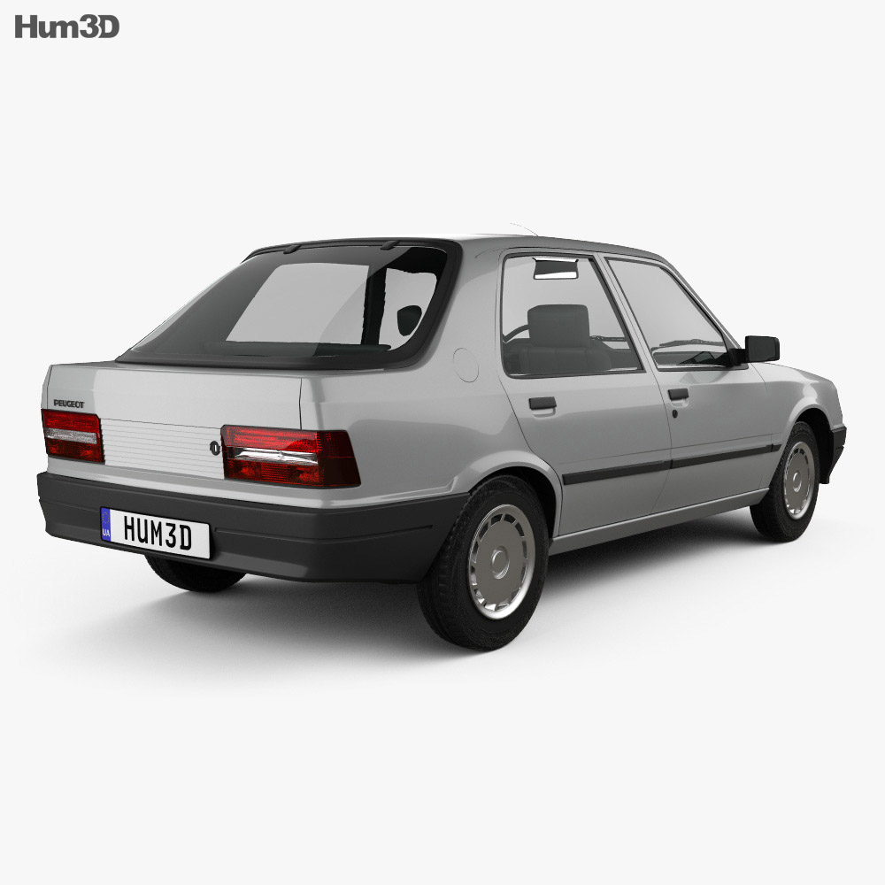 Peugeot 309 5门 1985 3D模型 后视图