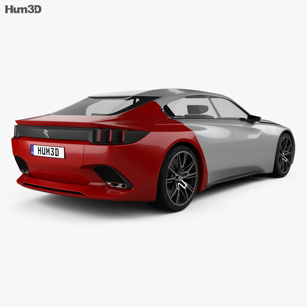 Peugeot Exalt 2015 3D模型 后视图