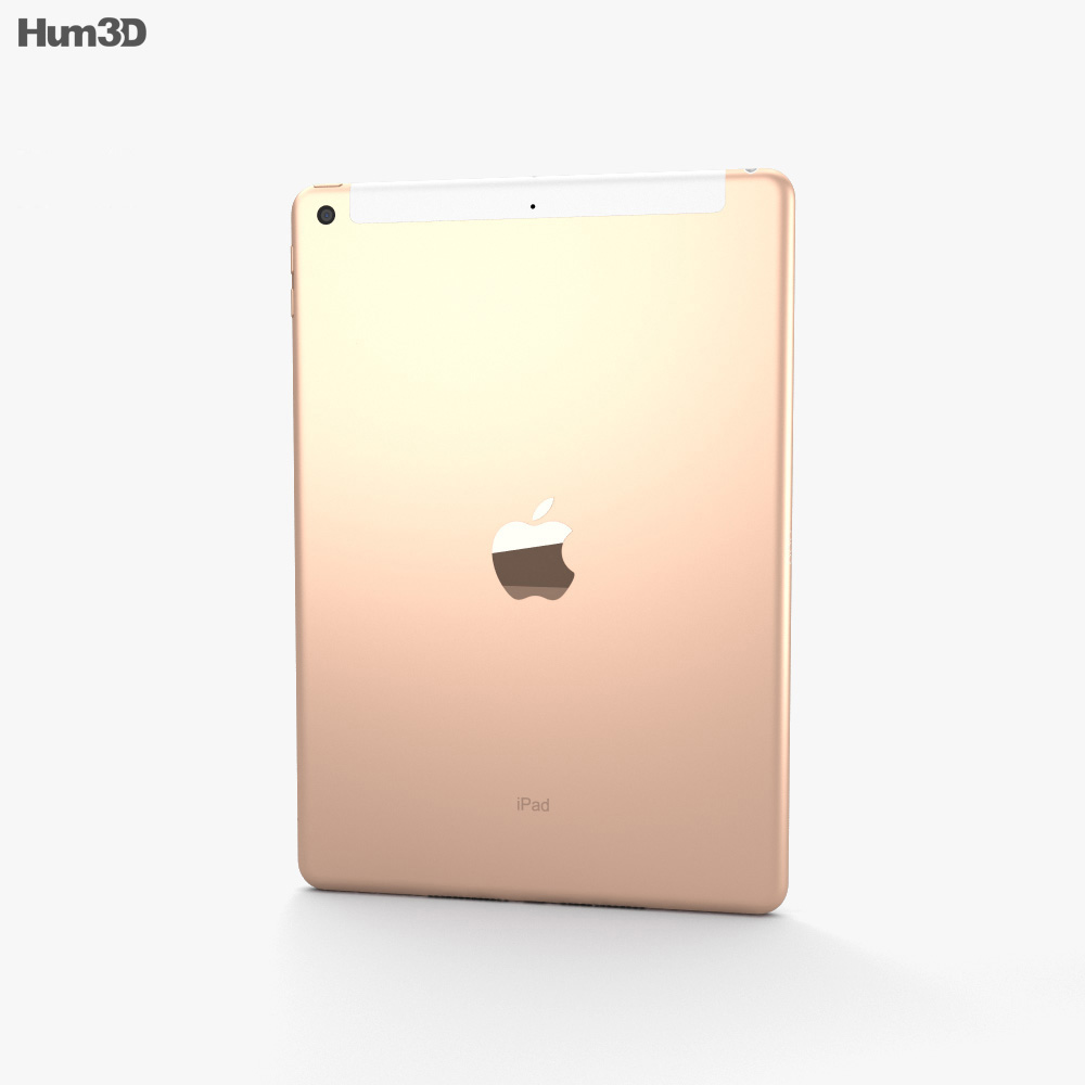 Apple iPad 10.2 Cellular Gold 3D model - Electronics on Hum3D