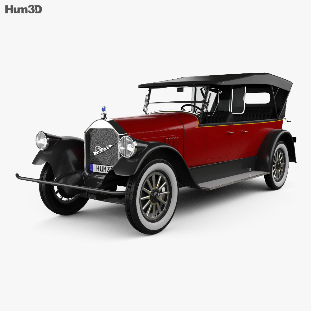 Pierce-Arrow Model 33 7-passenger Touring 1924 3d model