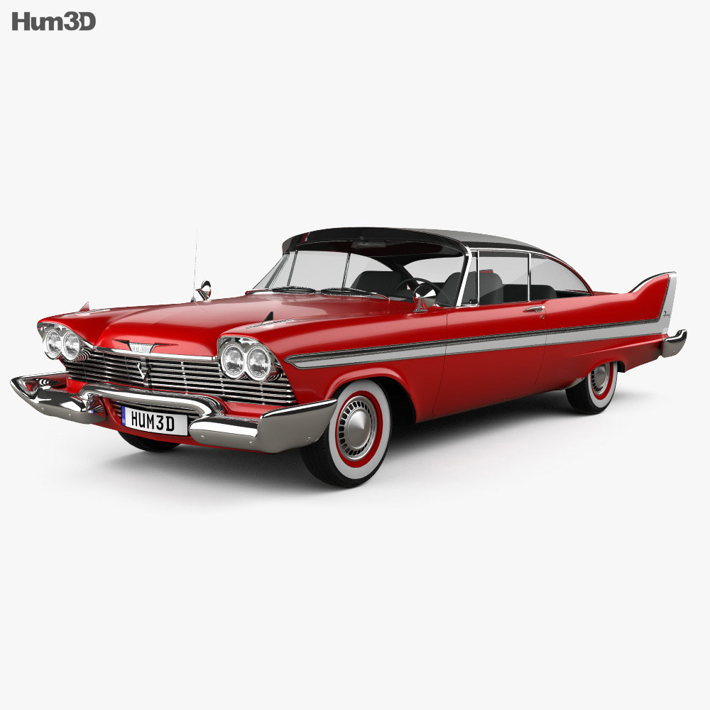 Plymouth Fury coupe Christine 1958 3d model