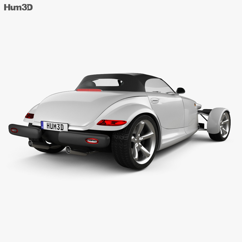 Plymouth Prowler 2002 3d model back view