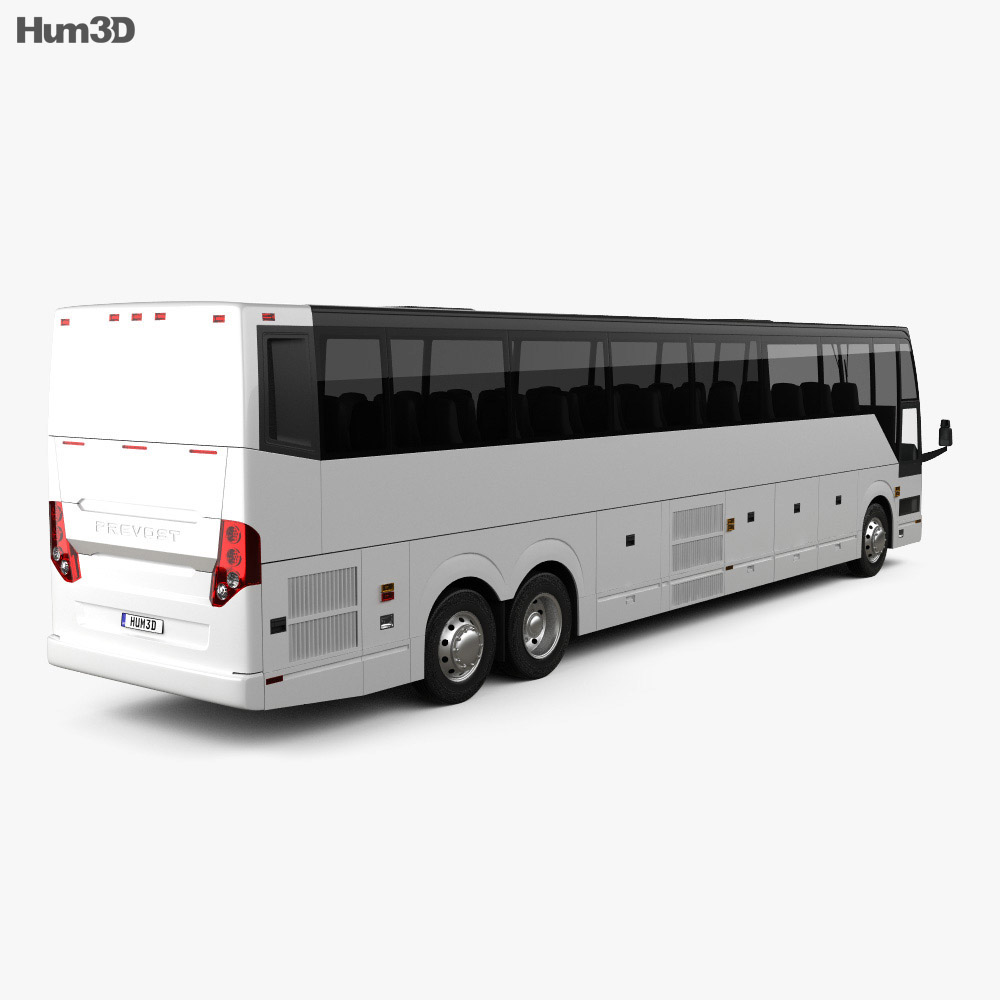 Prevost H3-45 버스 2004 3D 모델  back view