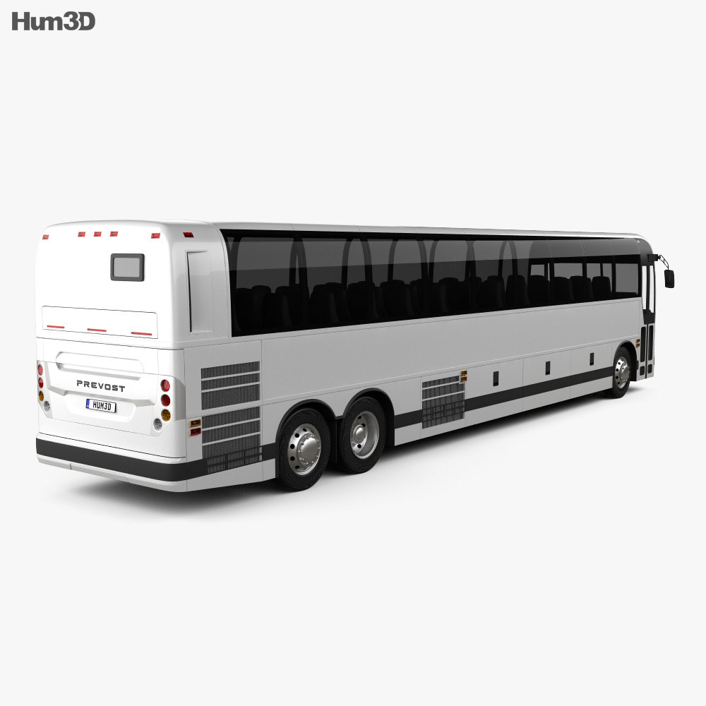 Prevost X3-45 Commuter 公共汽车 2011 3D模型 后视图