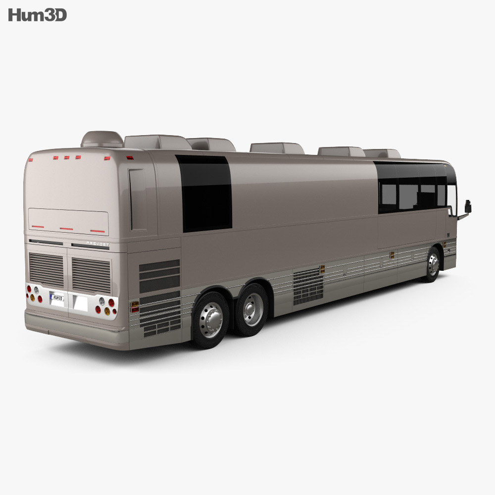 Prevost X3-45 Entertainer バス 2011 3Dモデル 後ろ姿