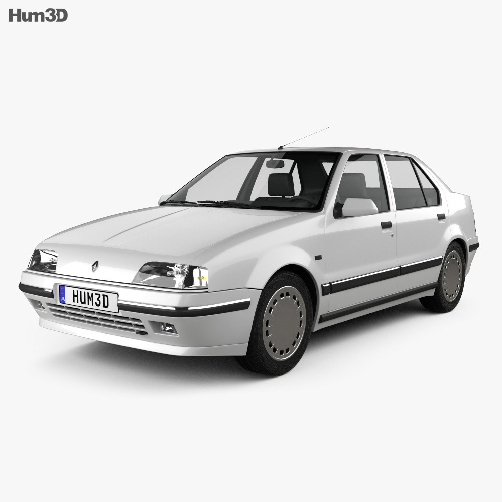 Renault 19 세단 2000 3D 모델 