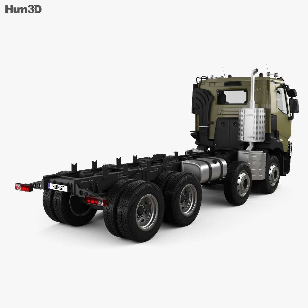 Renault C 底盘驾驶室卡车 2013 3D模型 后视图