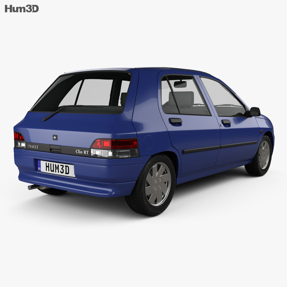 slang Vernederen Oplossen Renault Clio 5-door hatchback 1994 3D model - Vehicles on Hum3D
