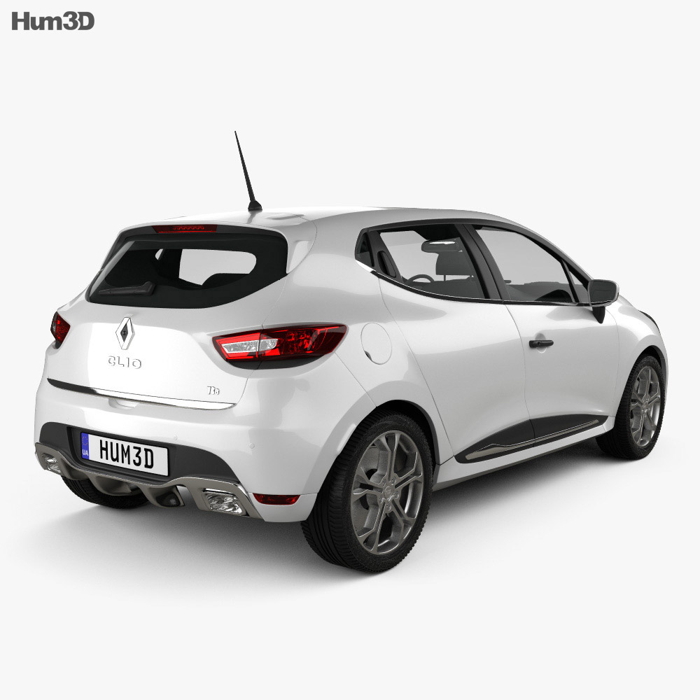 Renault Clio IV RS 2016 3d model back view