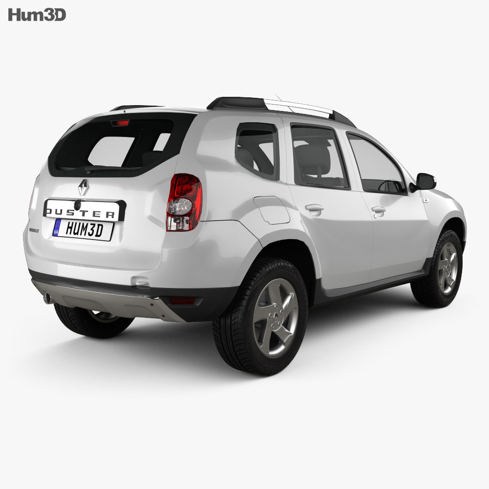 Renault Duster 2013 3D-Modell Rückansicht