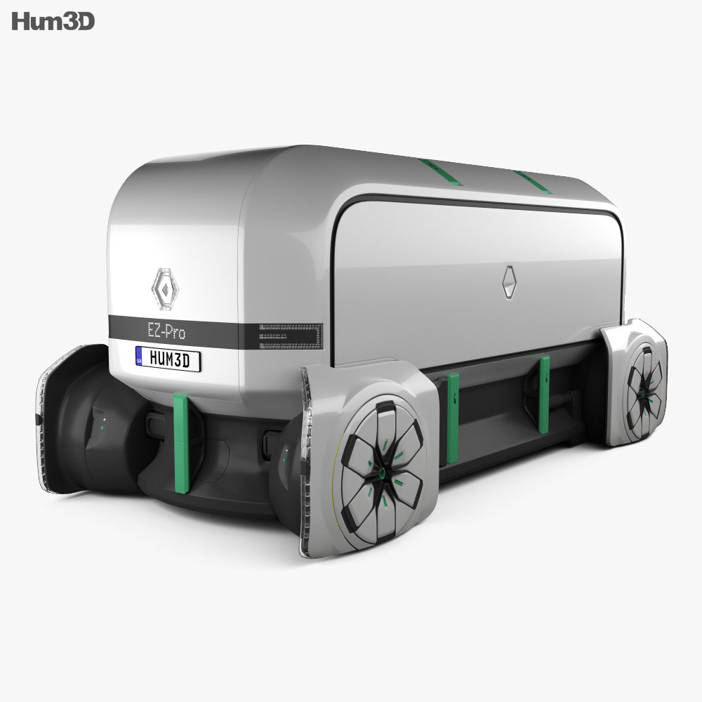 Renault EZ-PRO autonomous 2020 3d model back view
