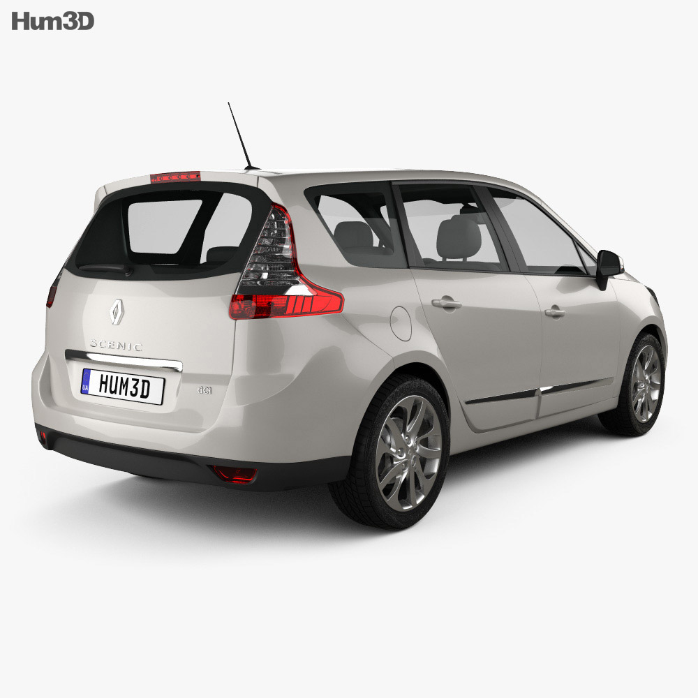 Renault Grand Scenic 2017 3d model back view