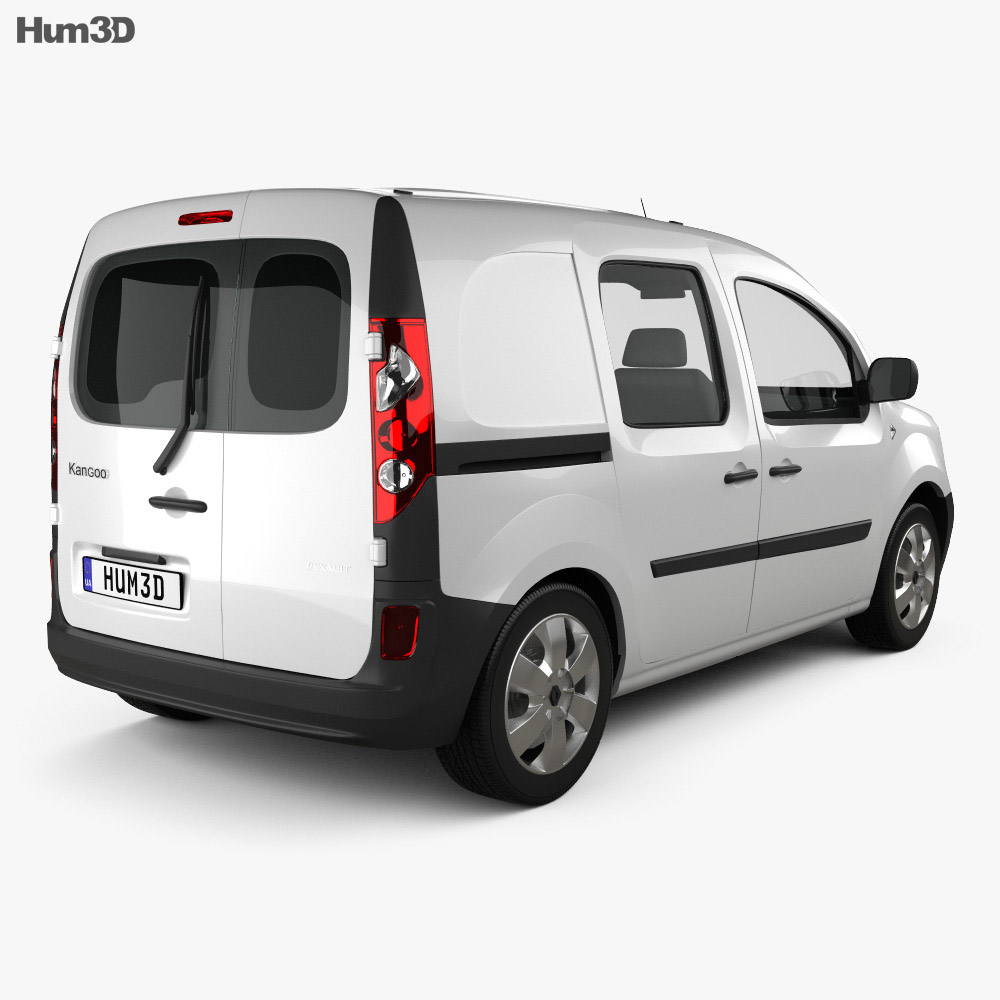 Renault Kangoo Van 1 Side Door 2014 Modelo 3d vista traseira