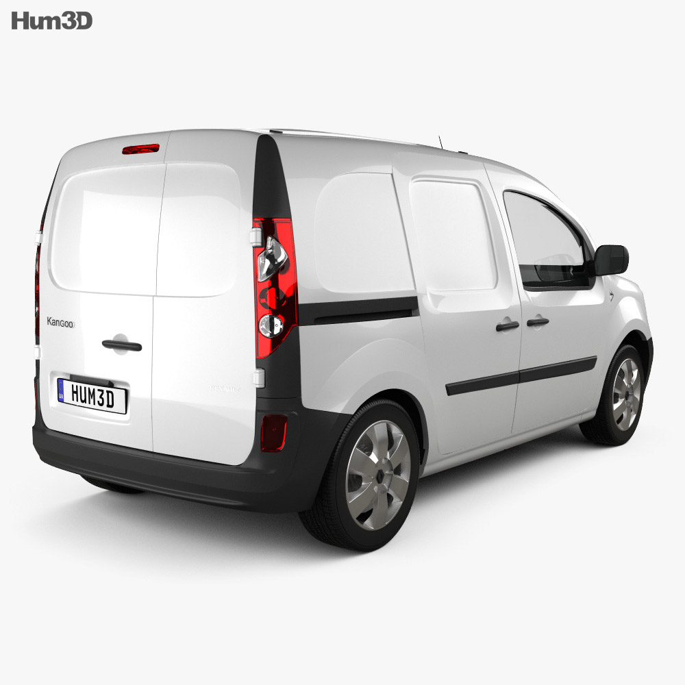 Renault Kangoo Van 2 Side Doors 2014 3d model back view