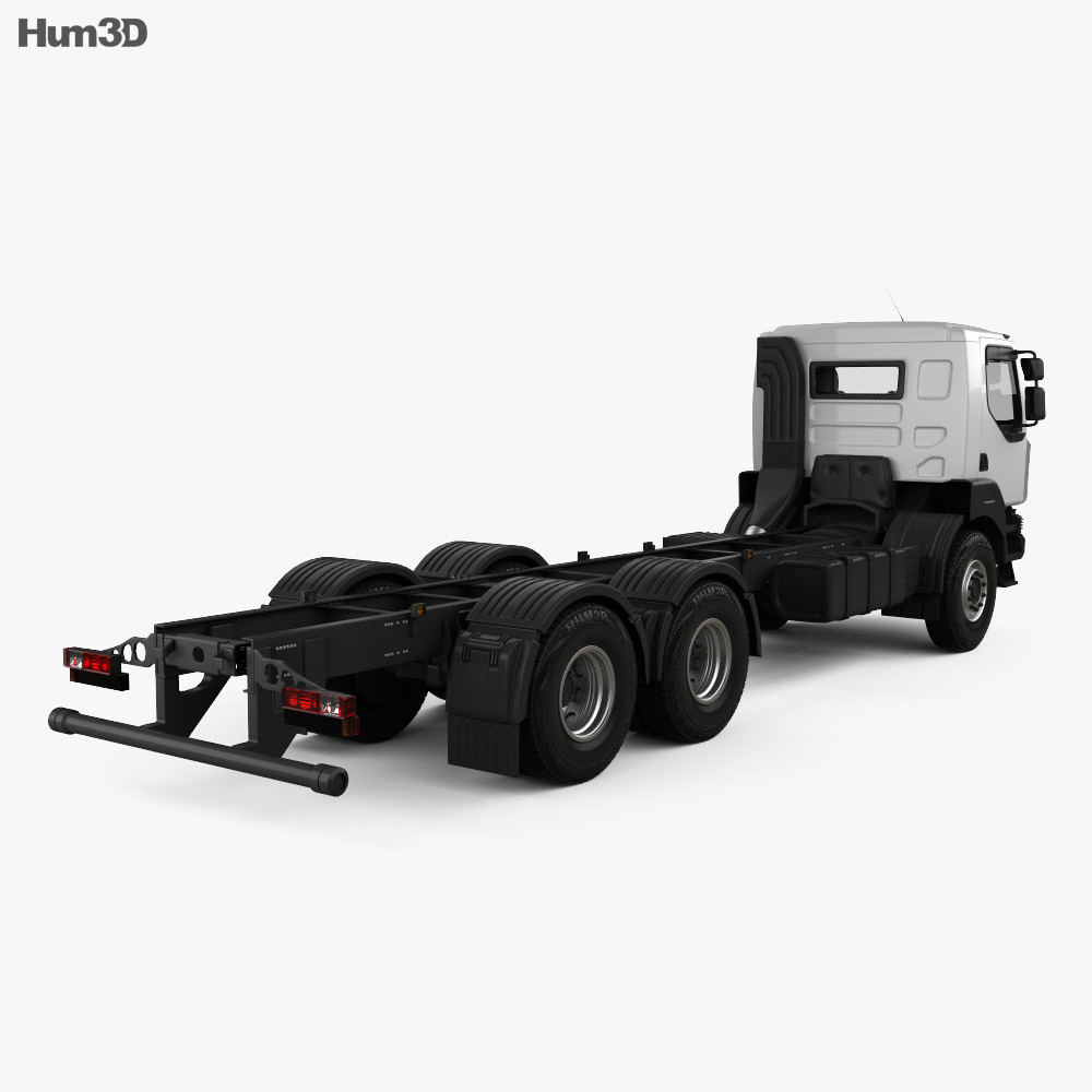 Renault Kerax Chassis Truck 2014 3d model back view