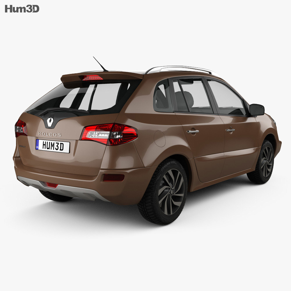Renault Koleos 2016 3D模型 后视图