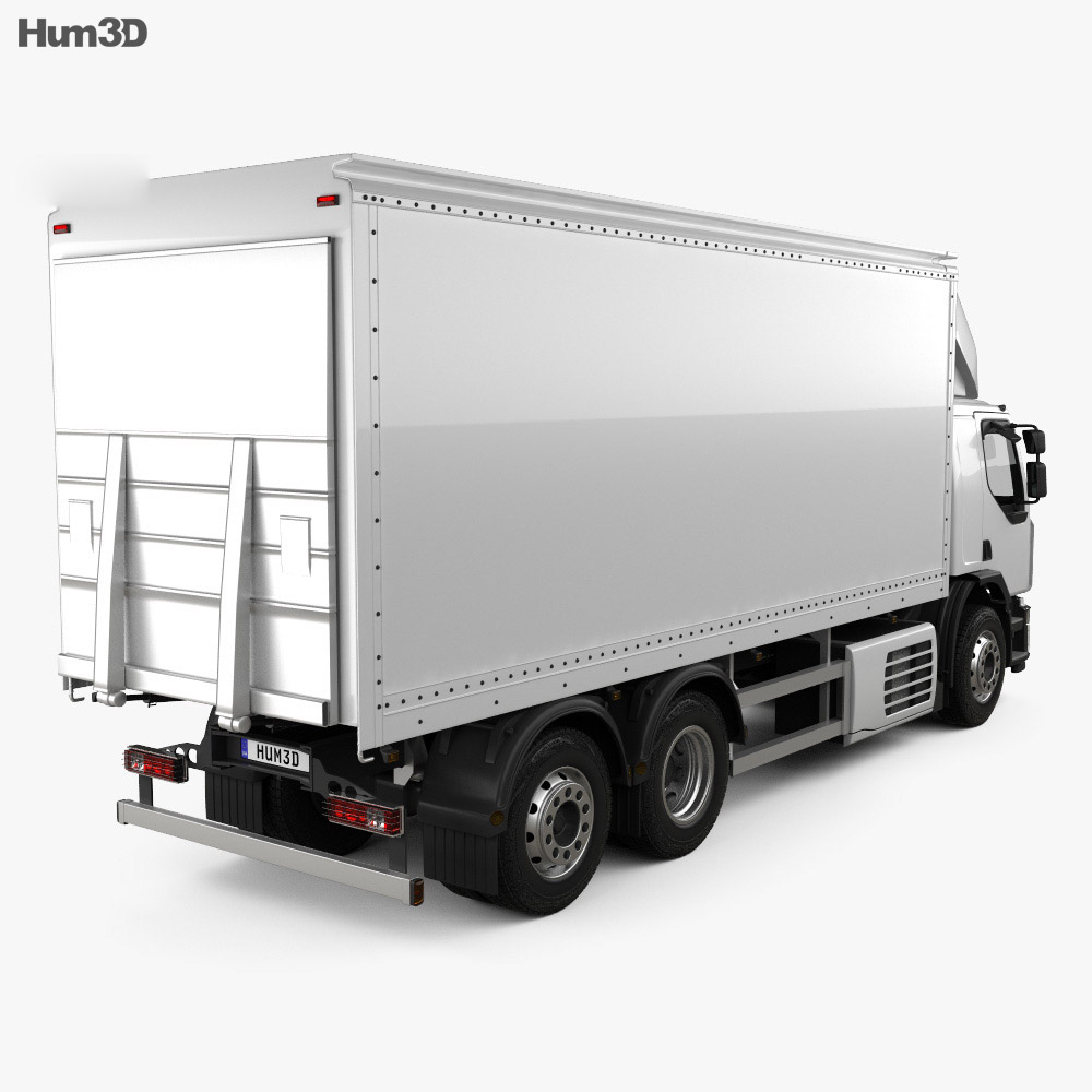 Renault Premium Distribution Hybrys Box Truck 2014 3d model back view