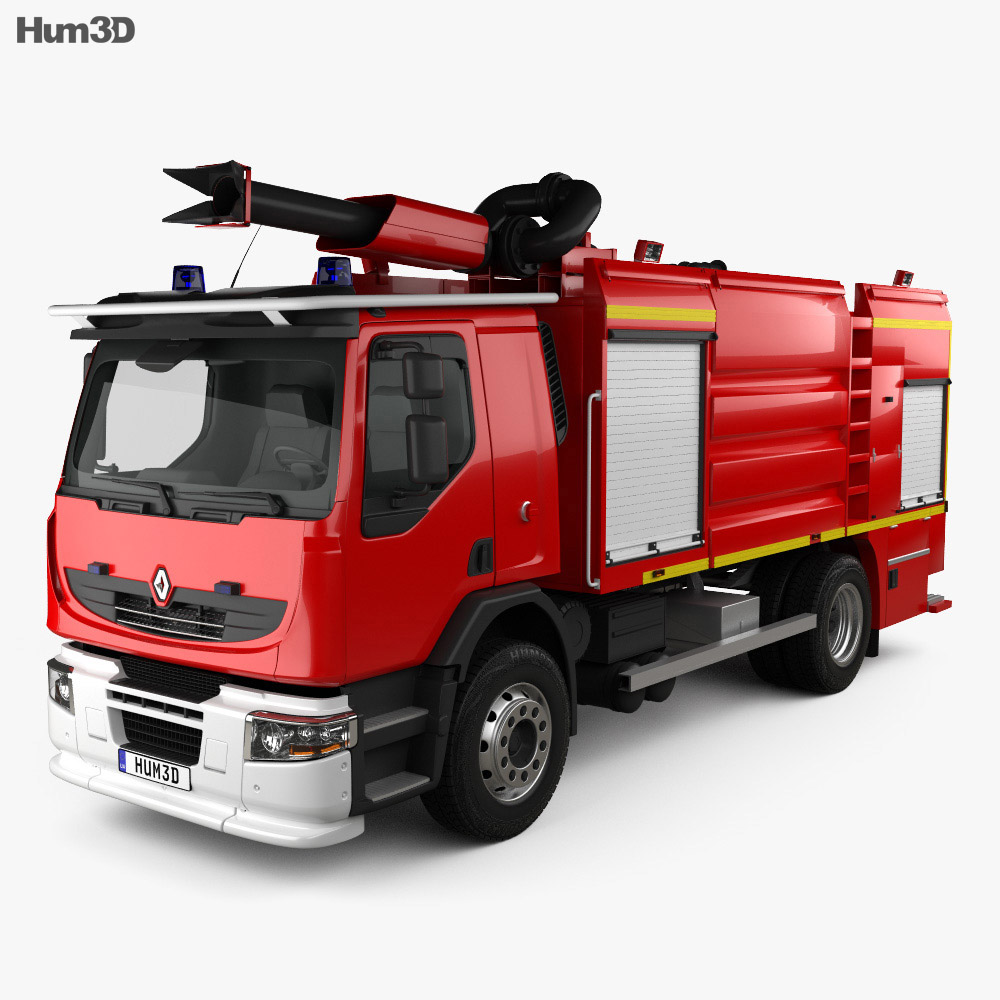 Renault Premium Lander Fire Truck 2014 3d model