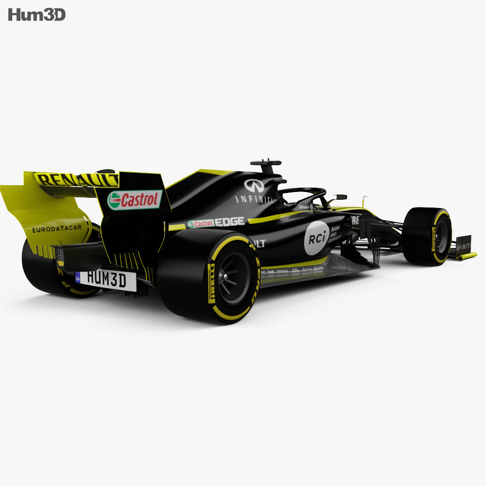 Renault R.S.19 F1 2021 Modello 3D vista posteriore