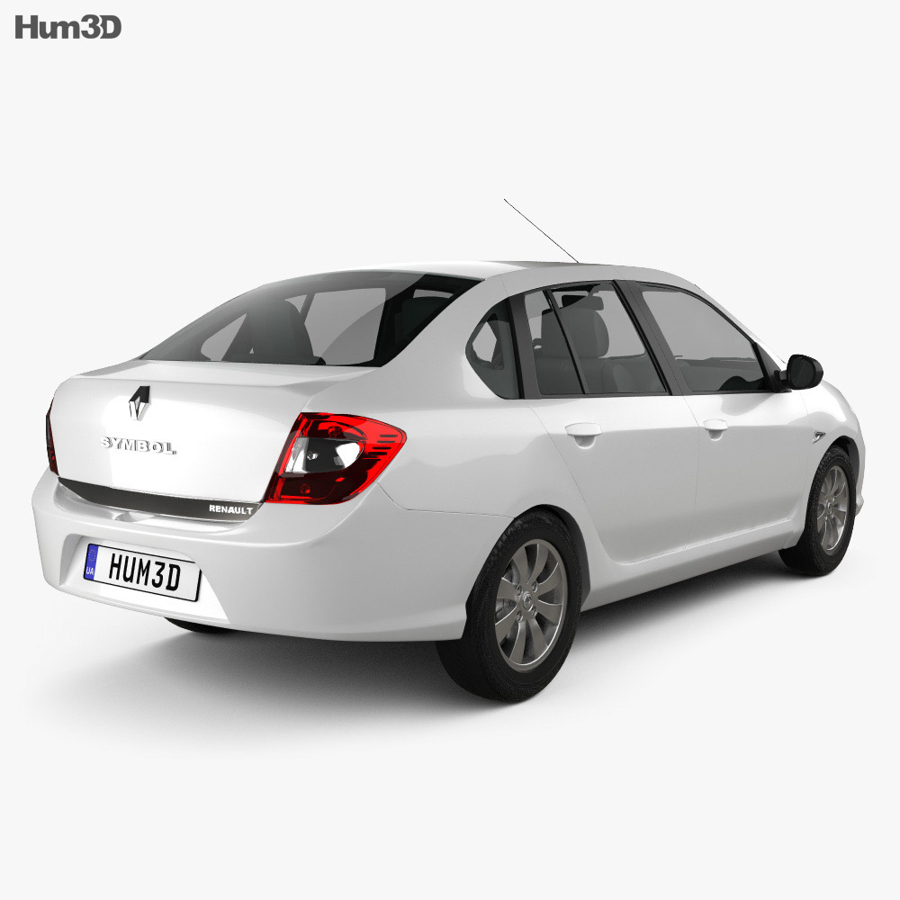Renault Symbol 2011 3d model back view