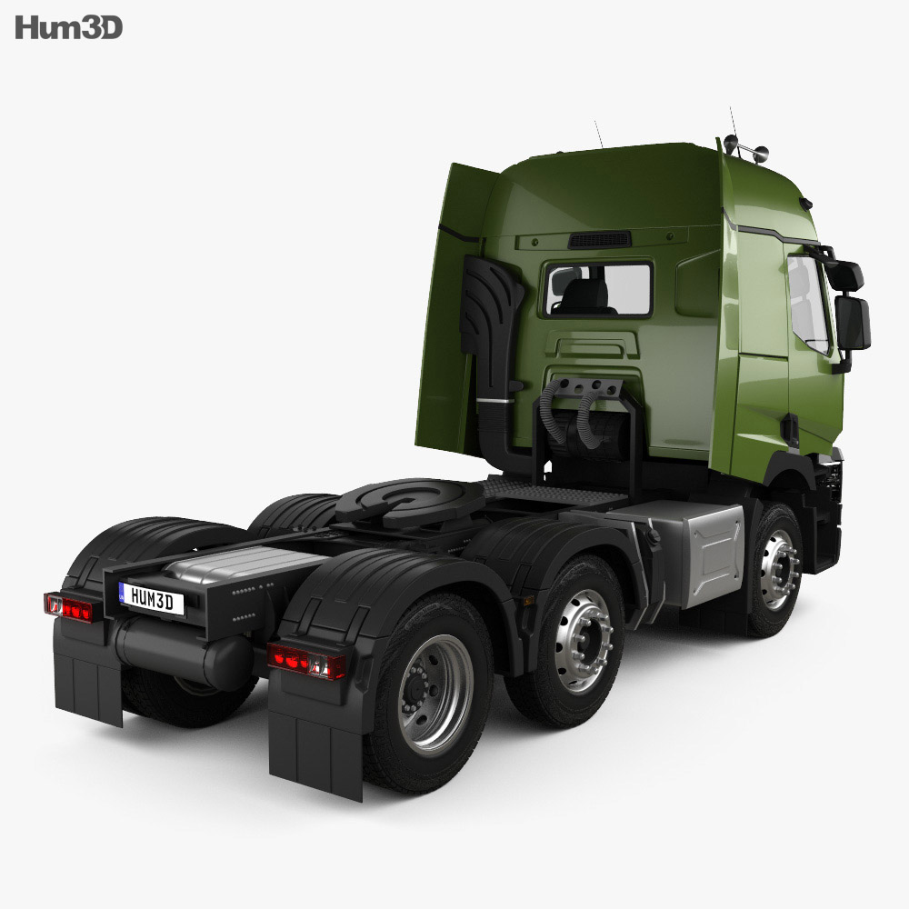 Renault T Tractor Truck 2016 3d model back view