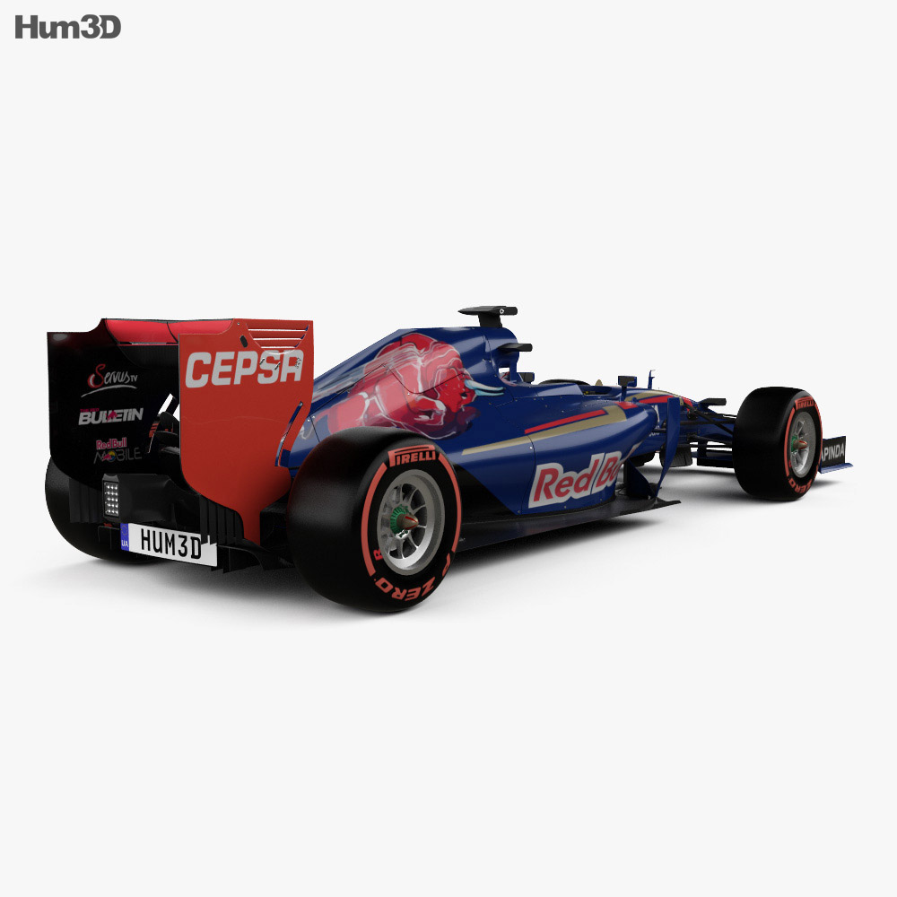 Renault STR10 Toro Rosso 2015 Modello 3D vista posteriore