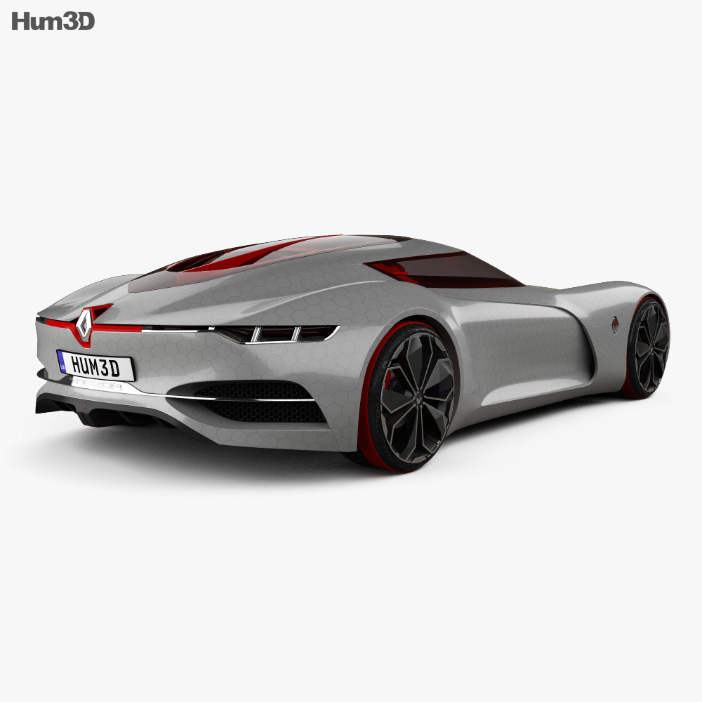Renault Trezor with HQ interior 2019 3d model back view