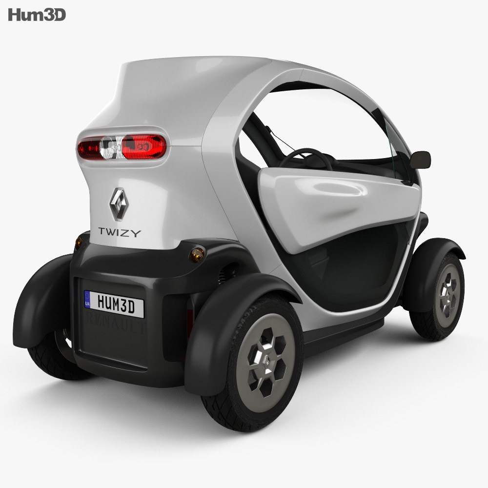Renault Twizy 2015 3d model back view