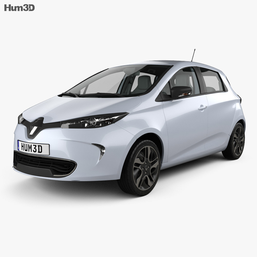 Renault ZOE with HQ interior 2016 3d model