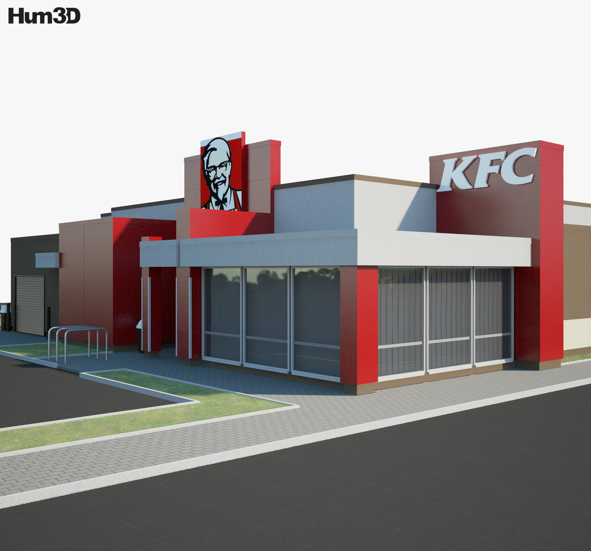 KFC Restaurant 02 3d model