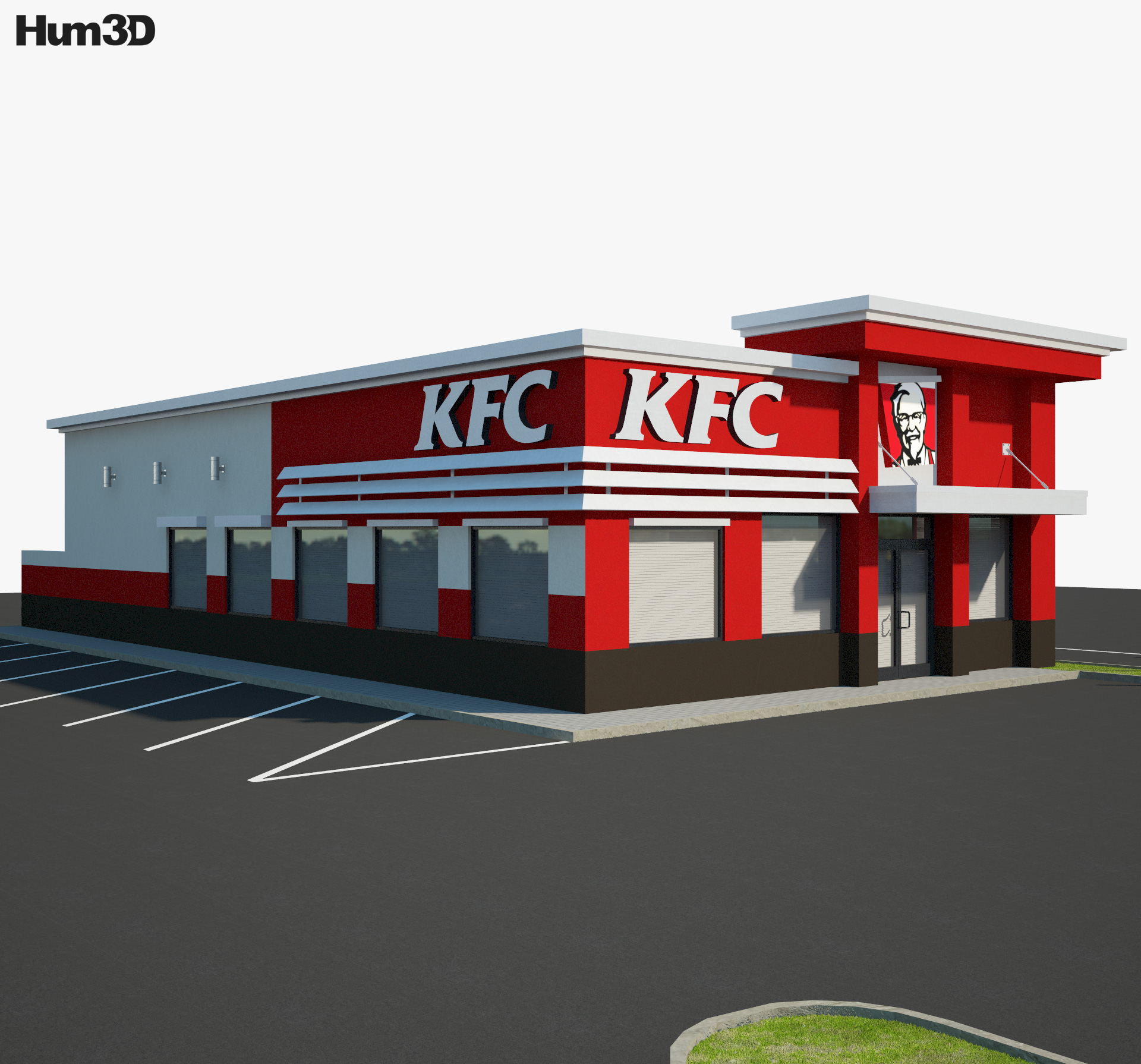 KFC Restaurant 03 3D Model - Architecture On Hum3D