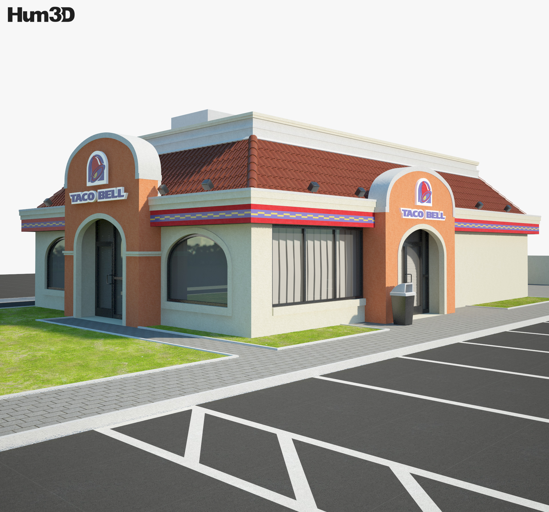 Taco Bell Restaurant 01 3D-Modell