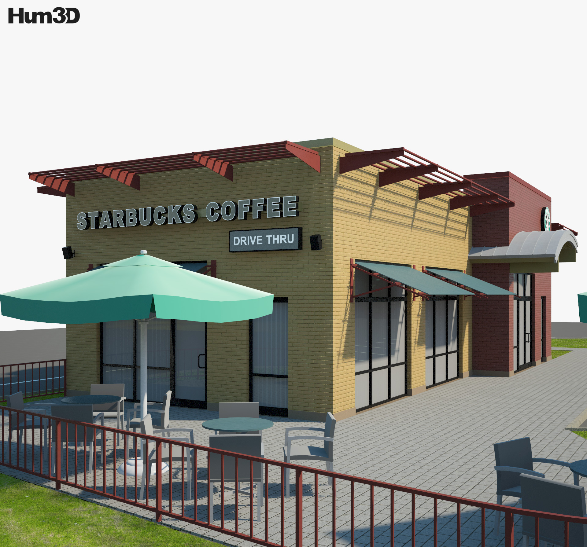 Starbucks Restaurant 02 Modèle 3d