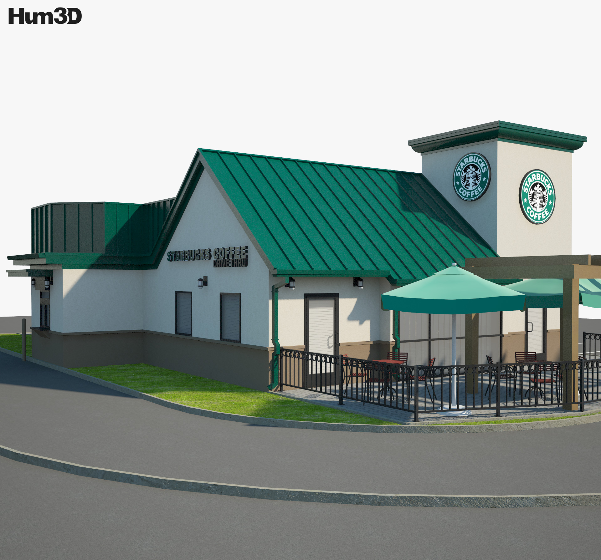 Starbucks Restaurant 03 3D-Modell