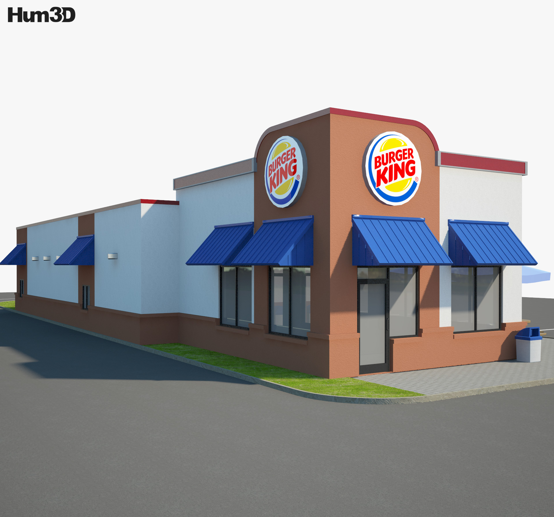 Burger King レストラン 01 3Dモデル