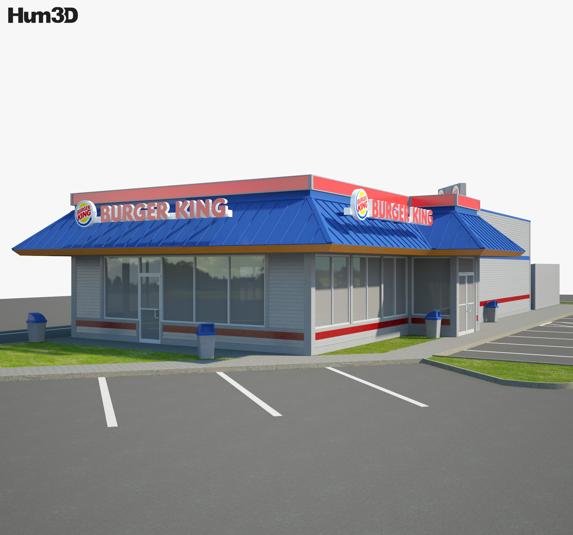Burger King Restaurant 02 Modèle 3d