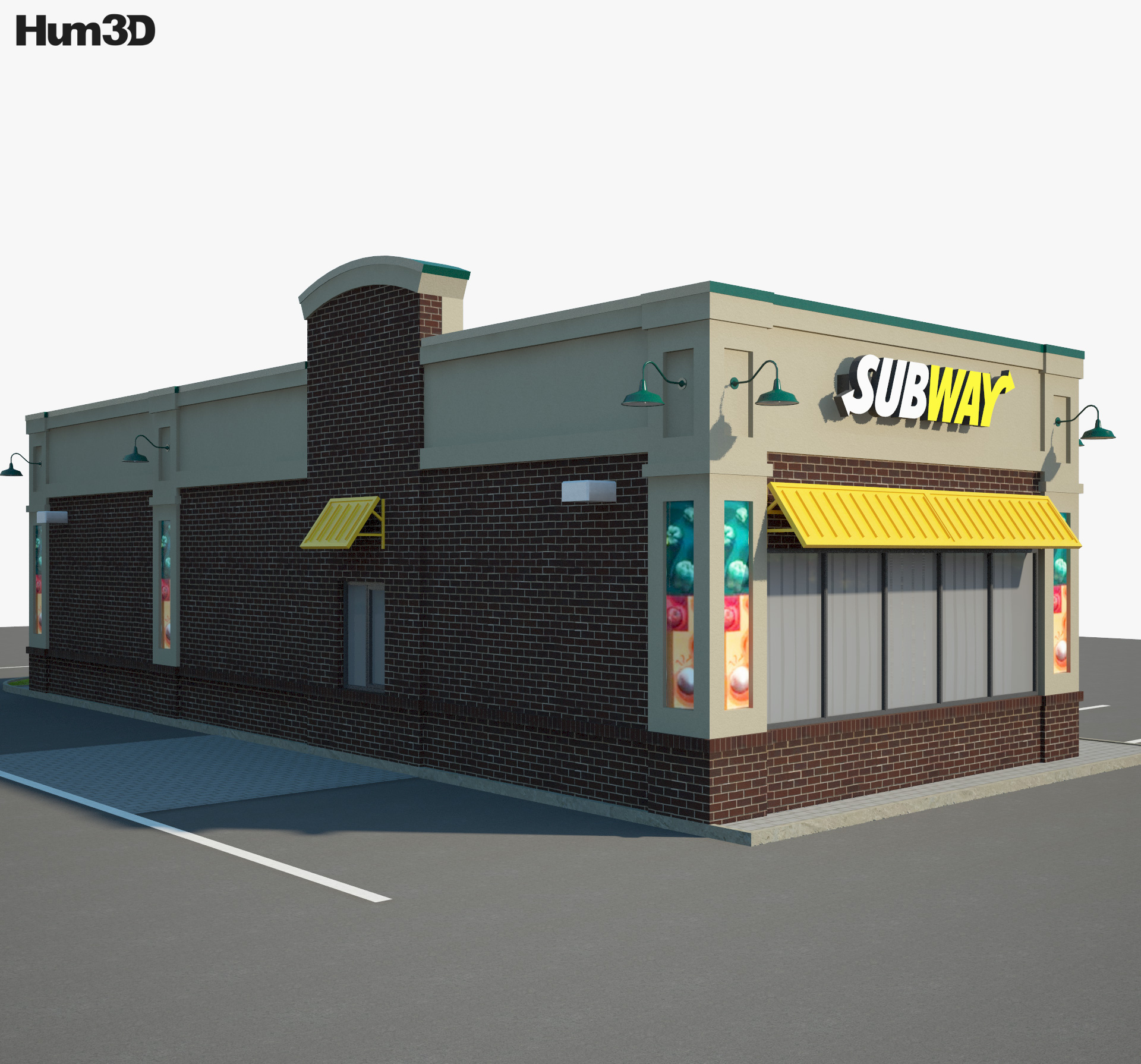 Subway Restaurant 02 3D-Modell