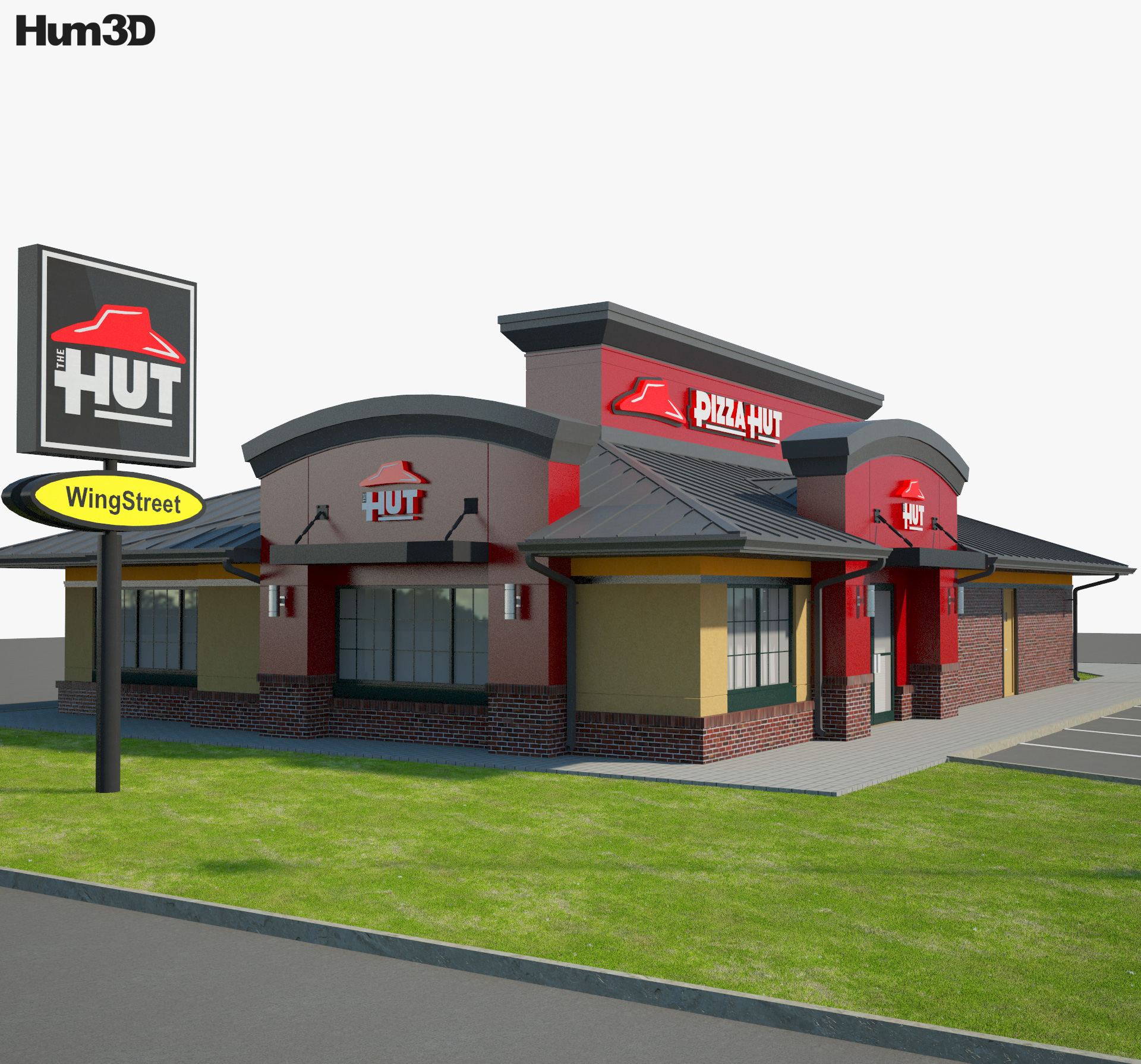 Pizza Hut Restaurant 03 3D-Modell