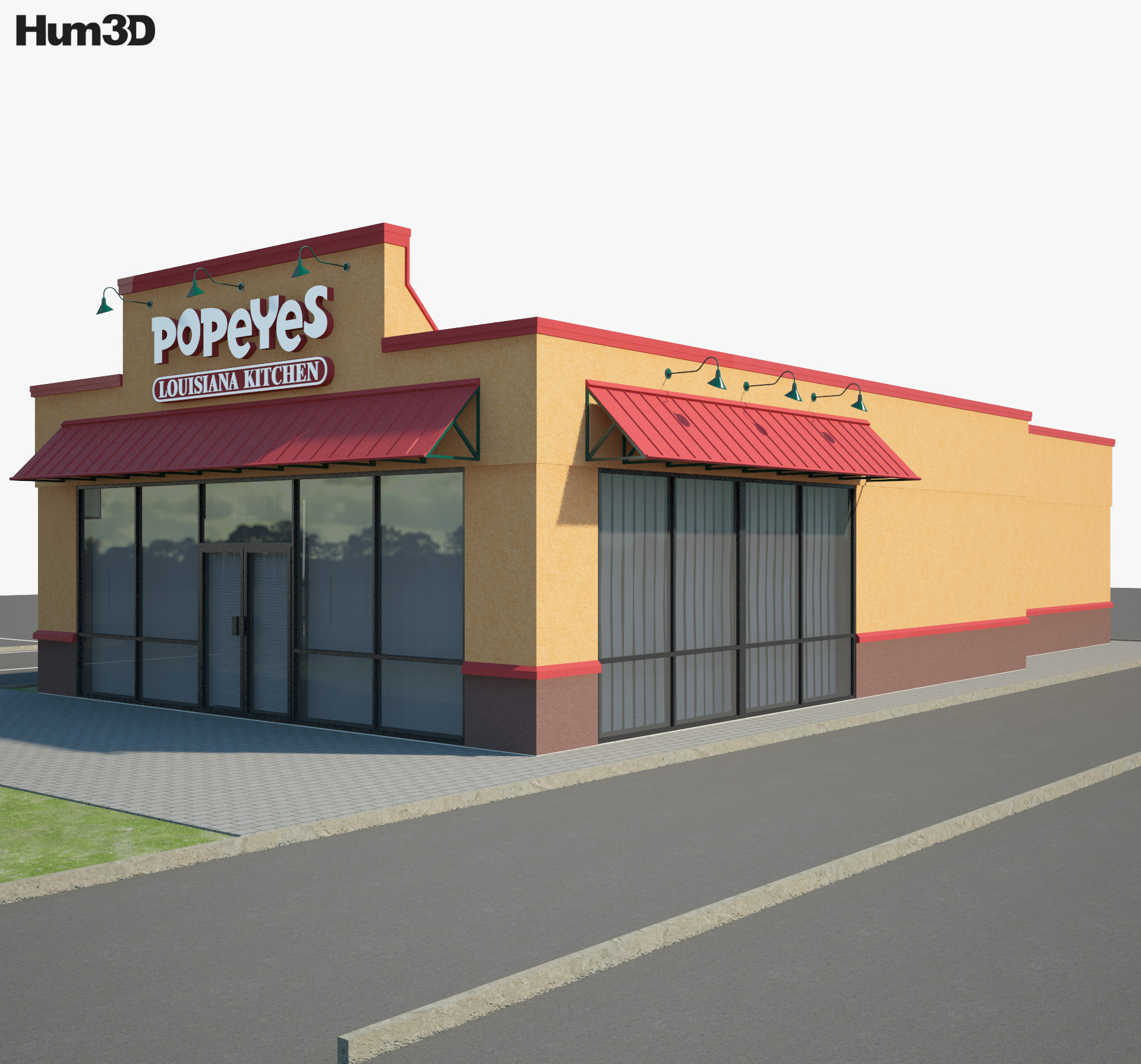 Popeyes Luisiana Kitchen 01 3D модель