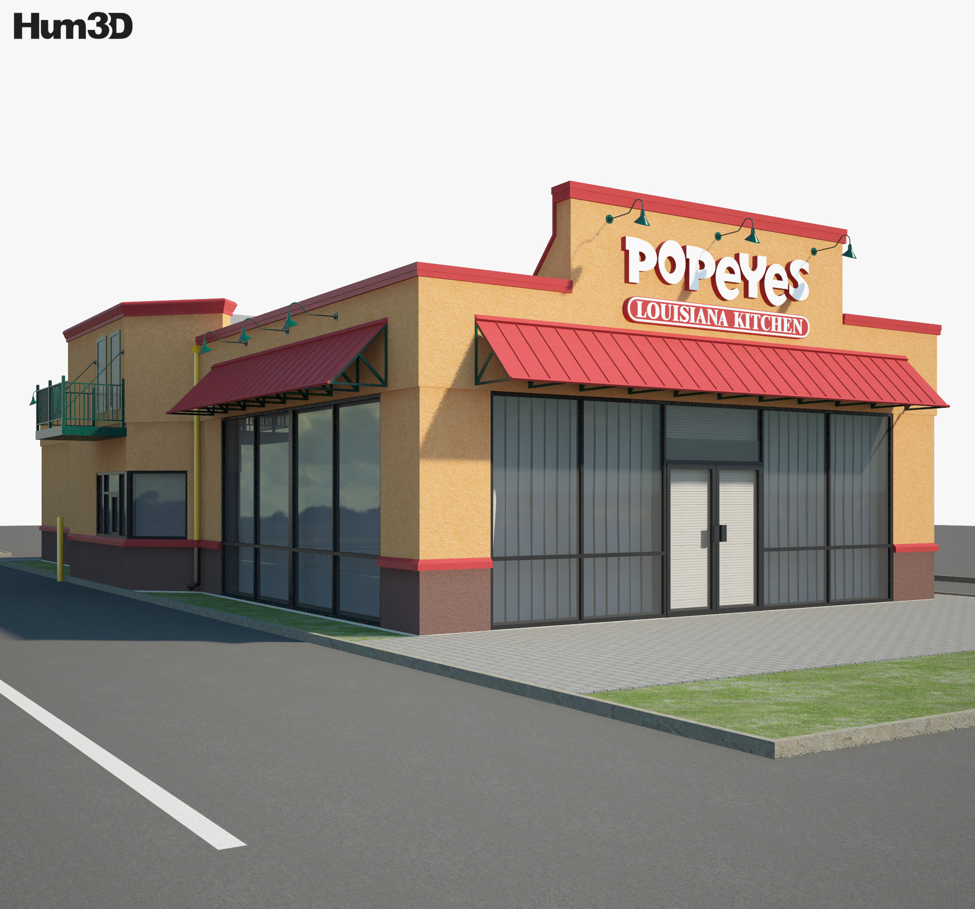 Popeyes Luisiana Kitchen 01 3D-Modell
