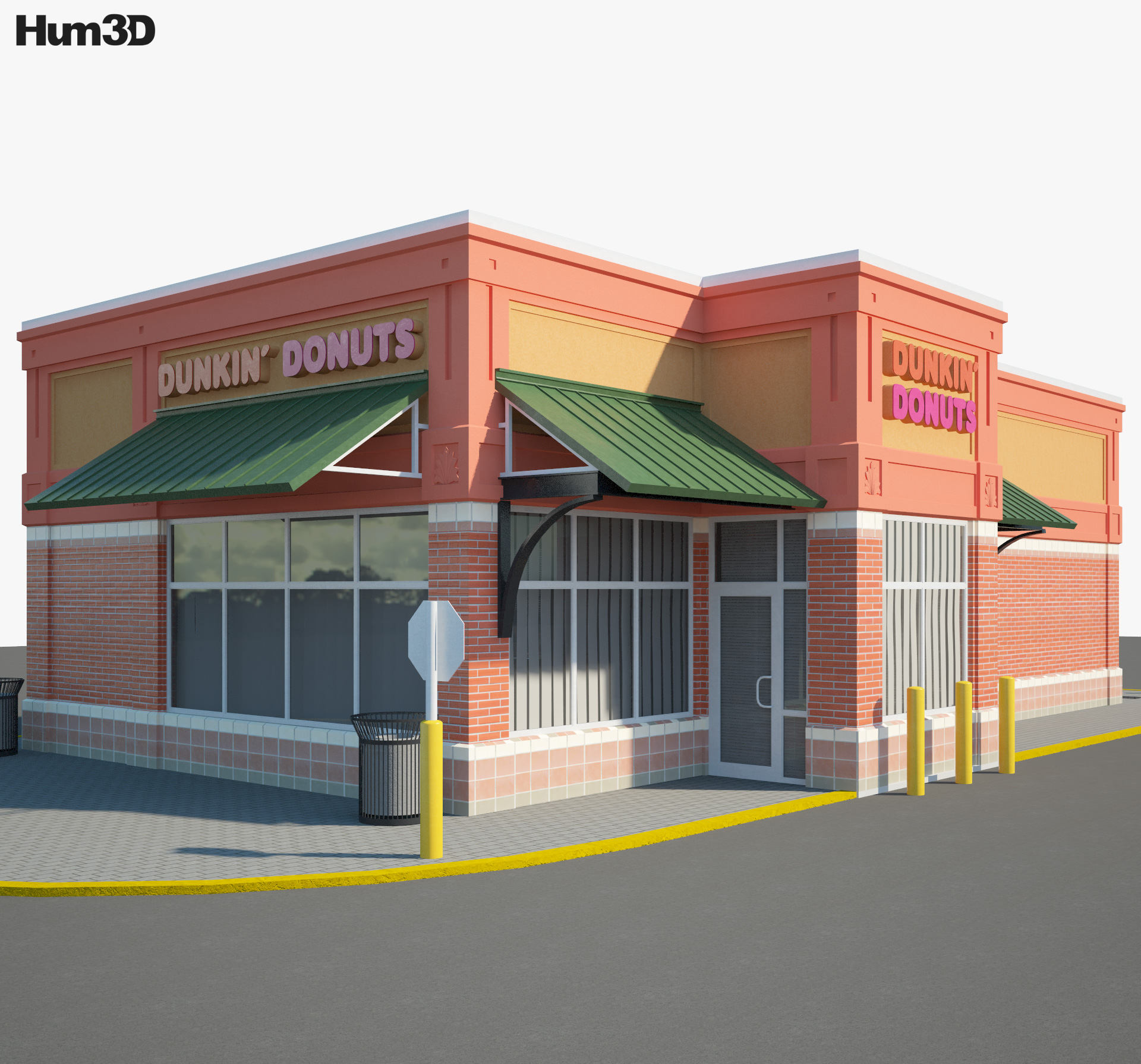 Dunkin' Donuts Restaurante 03 Modelo 3d